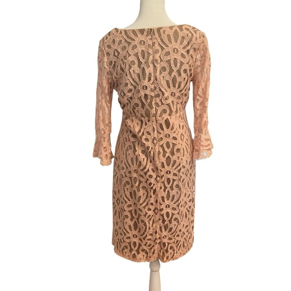 Rabbit Rabbit Rabbit Design Lace Overlay Dress Size 4 Romantic Blush Pink Church - Picture 4 of 9
